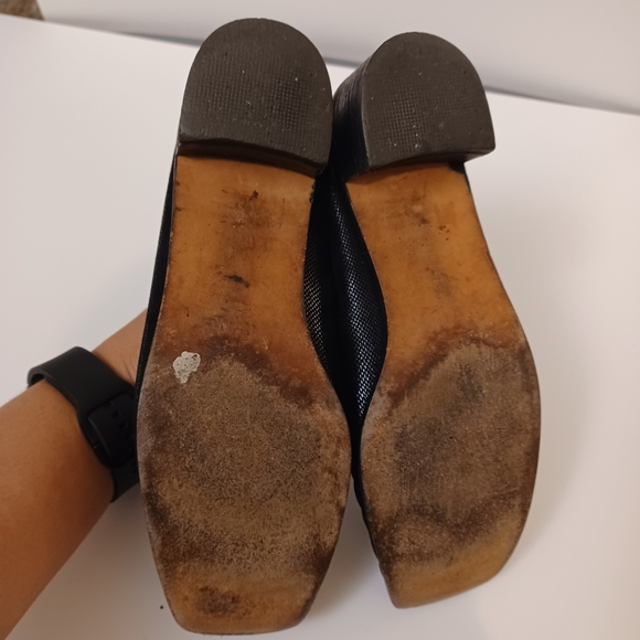 Stuart Weitzman balck leather mules size 6.5 - Picture 8 of 12